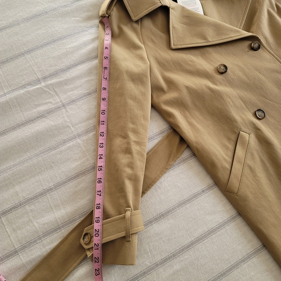 Imported Sezane Scott trench coat camel NEW - Picture 15 of 16